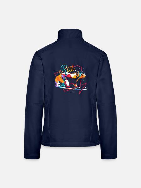 Schlaue Ratte Kanalisationsbewohner - Frauen Softshelljacke - Navy