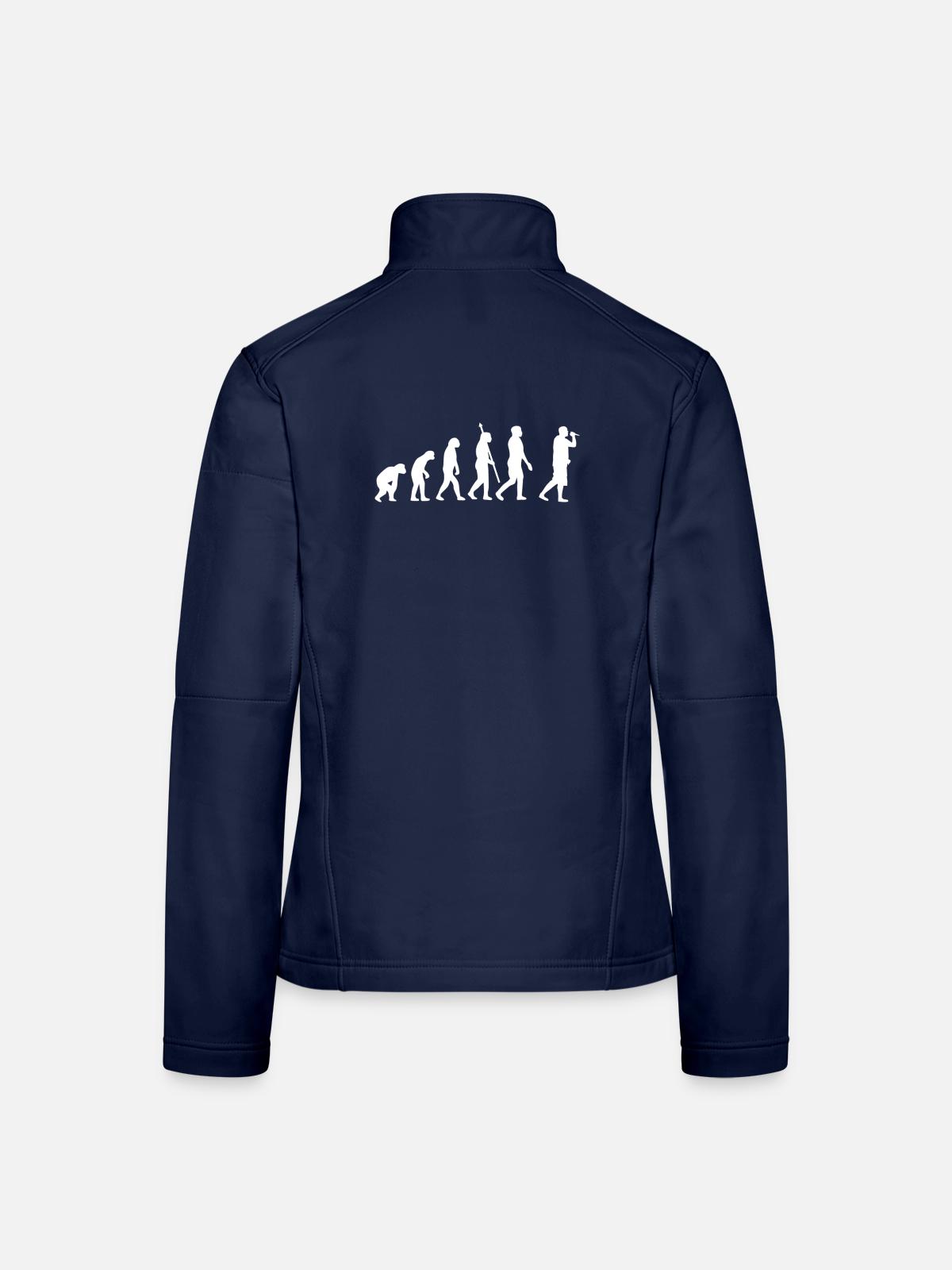 Evolution Rapper Rapgeschichte Hip-Hop Rap - Frauen Softshelljacke - Navy - Hinten