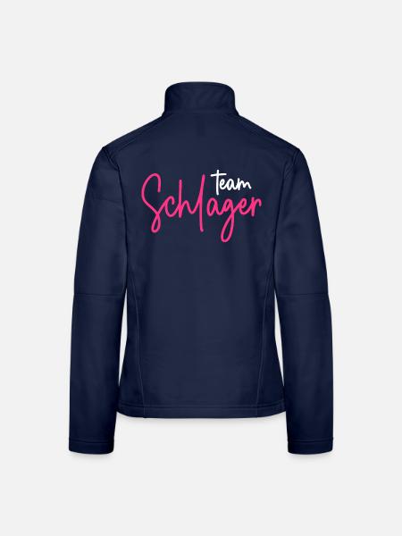 Team Schlager - Frauen Softshelljacke - Navy - Hinten