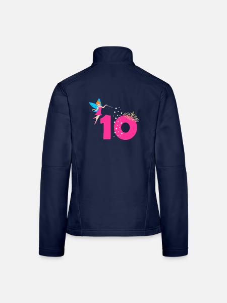 10.Geburtstag Mädchen Fee Zehn 10 Jahre Prinzessin - Frauen Softshelljacke - Navy