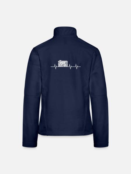 Heartbeat Aquarium - Frauen Softshelljacke - Navy - Hinten