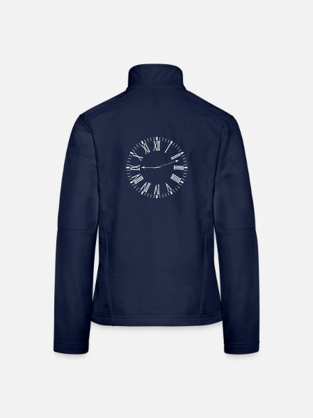 Roman clock - Women's Softshell Jacket - navy - Back