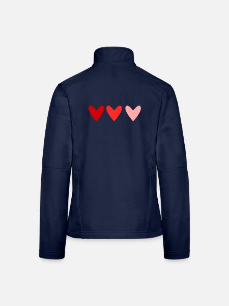 HEILIGER VALENTINSTAG. ICH LIEBE DICH. ICH LIEBE DICH. LIEBE. LIEBE - Frauen Softshelljacke - Navy - Hinten
