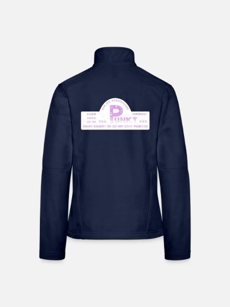 auf den Punkt kommen - Frauen Softshelljacke - Navy - Hinten