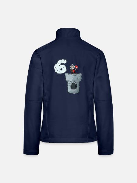 Mutiger Burgritter Ritterturnier - Frauen Softshelljacke - Navy - Hinten