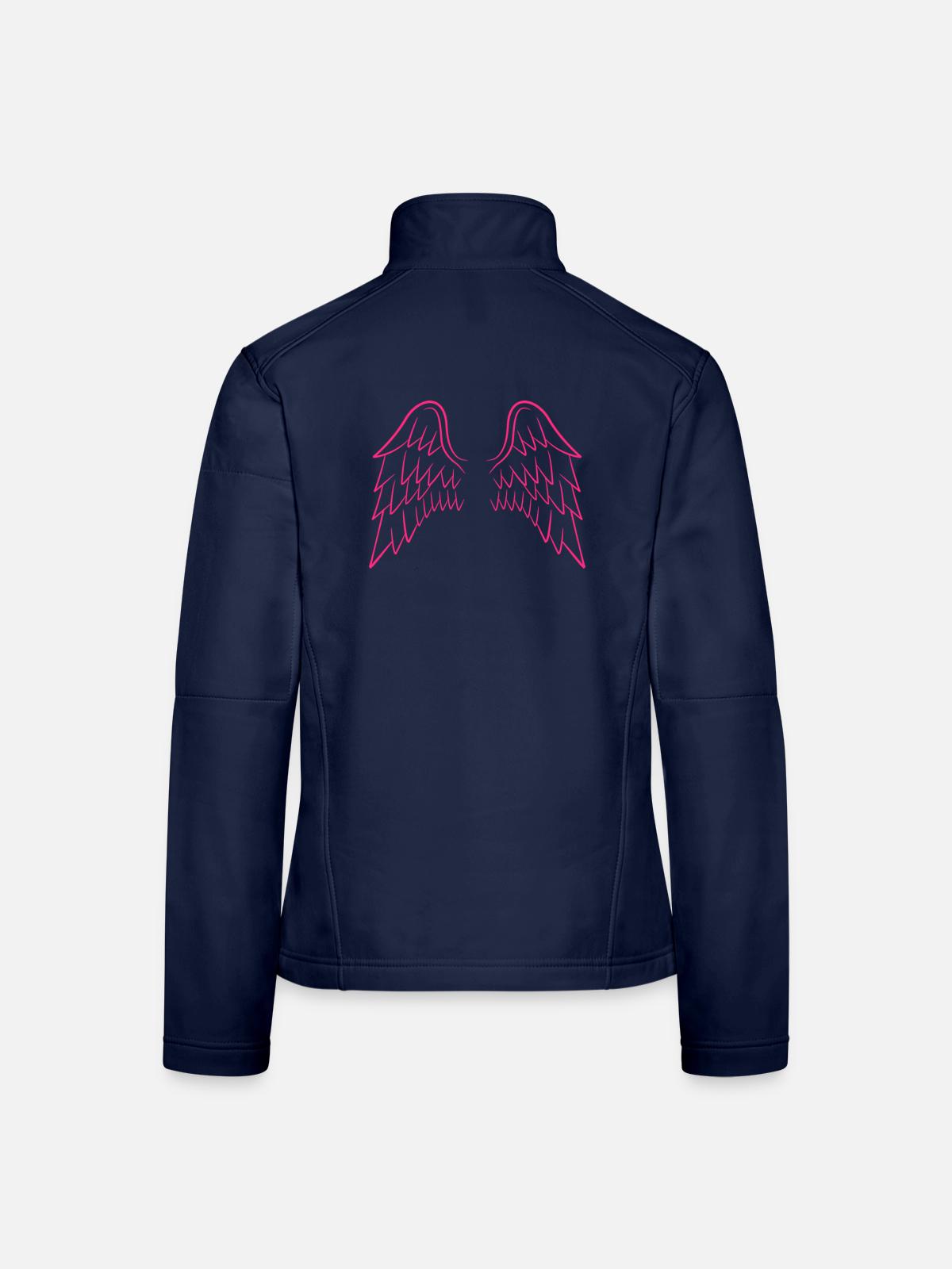 Engelsflügel Engel - Frauen Softshelljacke - Navy - Hinten