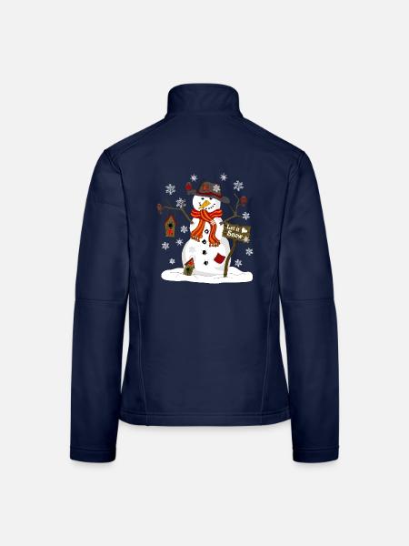 Schneemann - Frauen Softshelljacke - Navy - Hinten