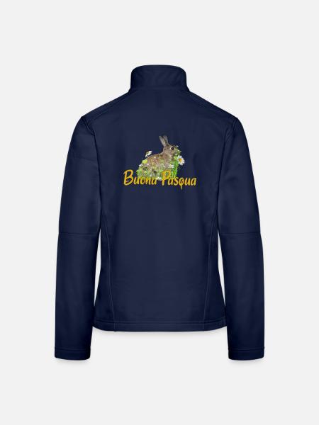 buona pasqua Frohe Ostern - Frauen Softshelljacke - Navy - Hinten