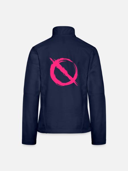 Verbot verboten - Frauen Softshelljacke - Navy - Hinten