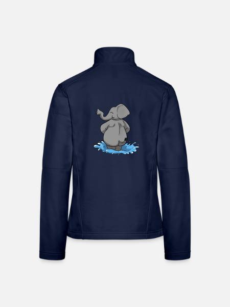 Elefant Wasser Elephant - Frauen Softshelljacke - Navy - Hinten