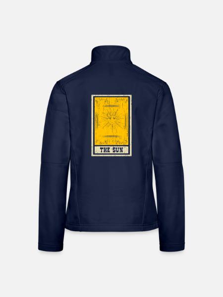 Die Sonne Tarotkarte Schamane Wahrsagerei - Frauen Softshelljacke - Navy - Hinten