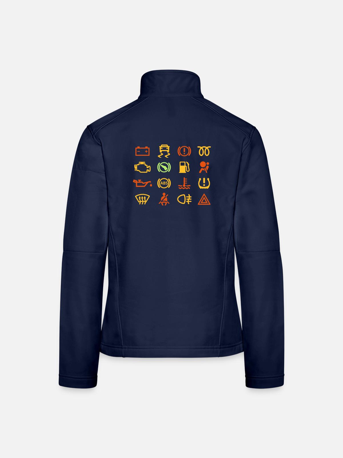 Auto-Kontrollleuchten - Frauen Softshelljacke - Navy - Hinten