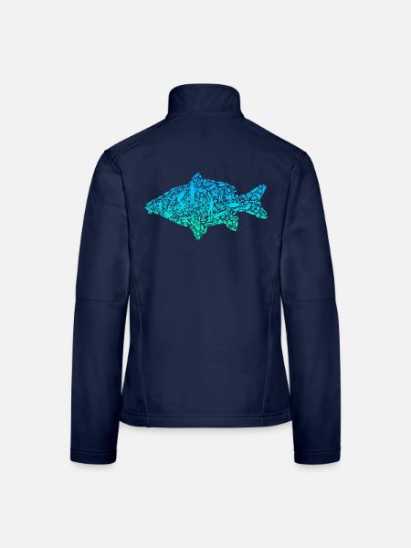 Karpfen Angeln Fisch farbig Karpfen Angler - Frauen Softshelljacke - Navy