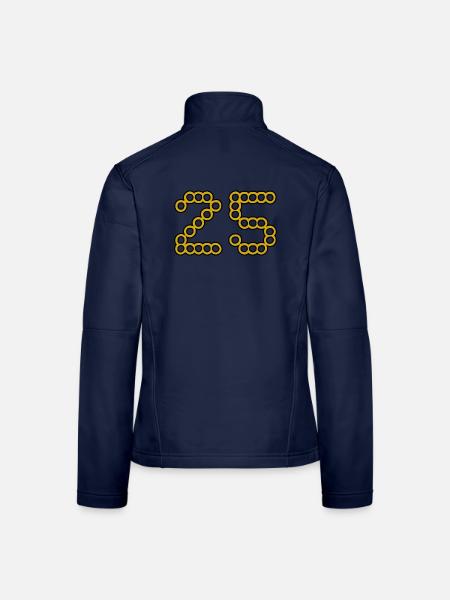 25. 25 ANS. 25e ANNIVERSAIRE. ANNIVERSAIRE 25 ANS. - Veste en tissu softshell Femme - bleu marine - Dos