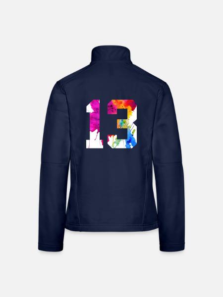 NUMBER 13 YEARS OLD 13TH BIRTHDAY - Women's Softshell Jacket - navy - Back