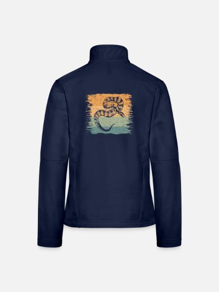 Schlange - Frauen Softshelljacke - Navy - Hinten