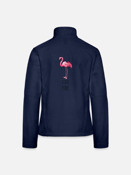 FLAMINGO. THINK PINK - Frauen Softshelljacke - Navy