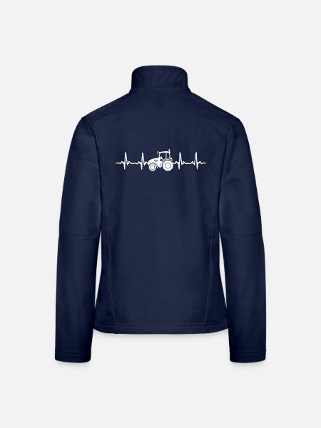 T-Shirt Traktor Heartbeat - Frauen Softshelljacke - Navy