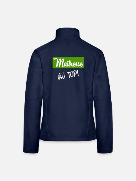 GELIEBTE. VIELEN DANK. DANKE, HERRIN - Frauen Softshelljacke - Navy - Hinten