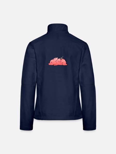 Dead Pig - Frauen Softshelljacke - Navy - Hinten