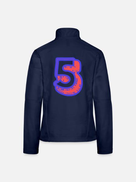 5. 5 JAHRE. 5. JAHRESTAG. 5-JÄHRIGES JUBILÄUM - Frauen Softshelljacke - Navy