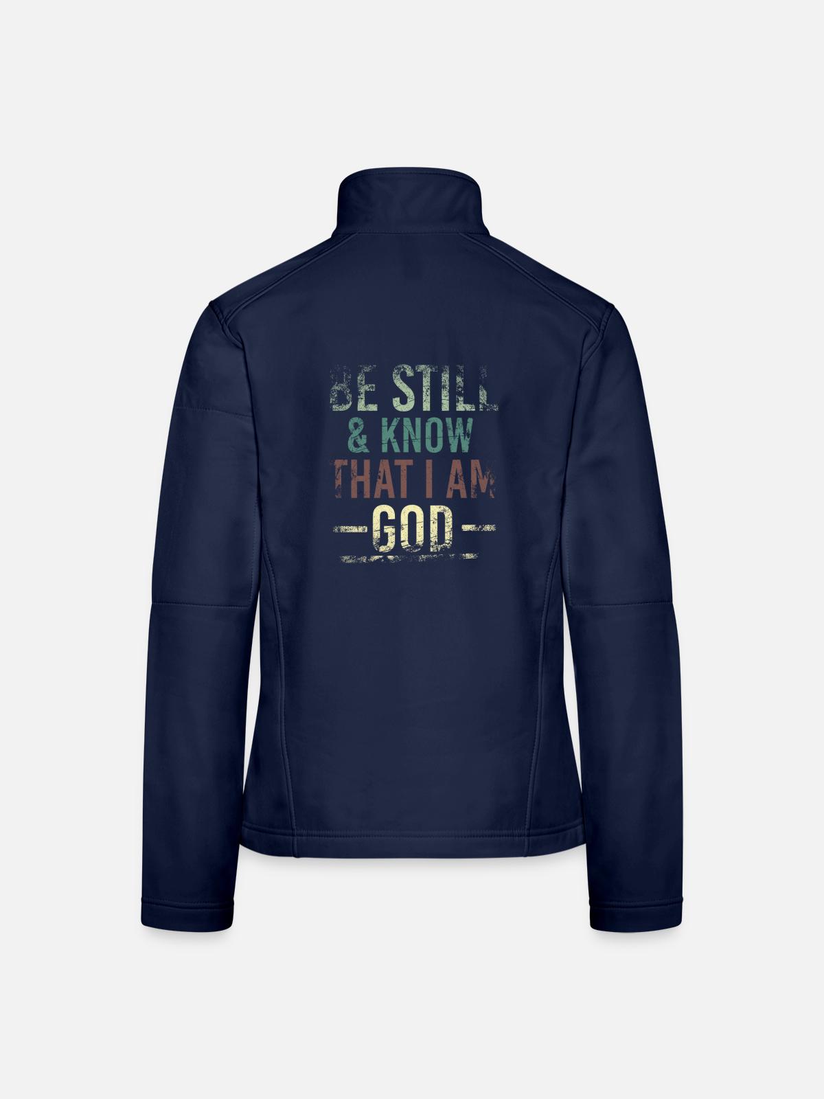 I Am God - Frauen Softshelljacke - Navy - Hinten