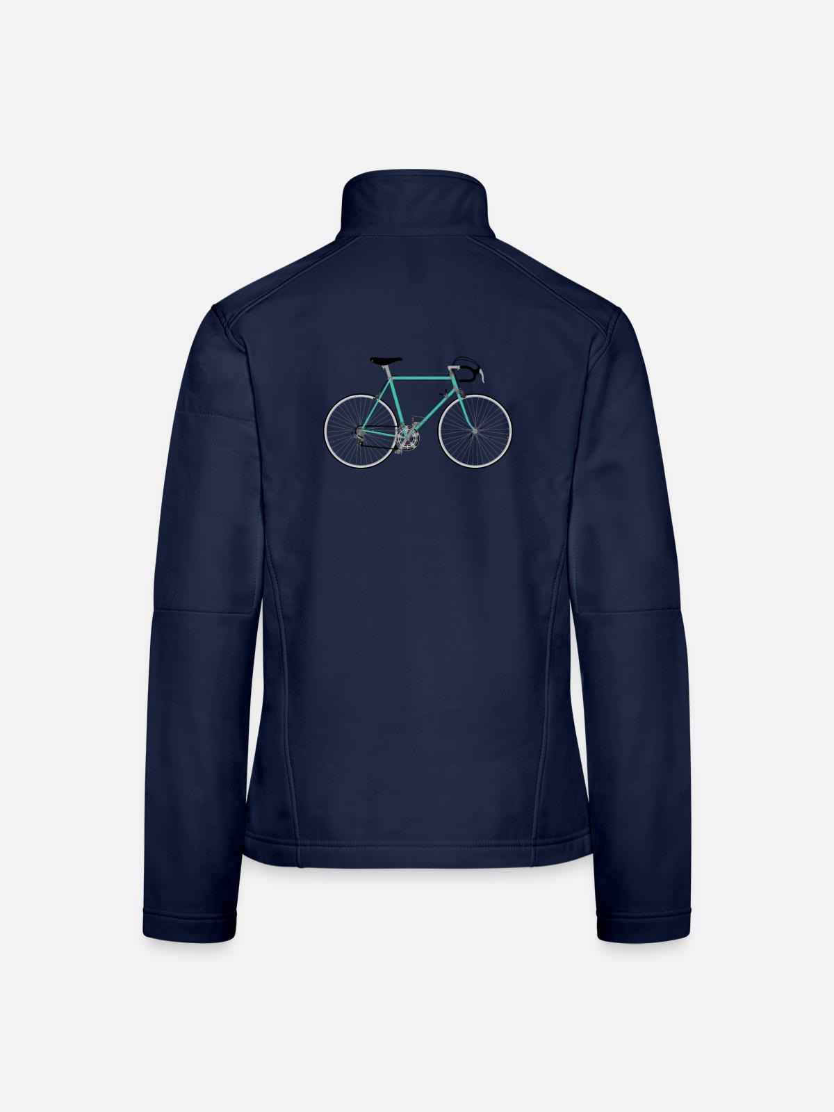 Rennrad für Hipster - Frauen Softshelljacke - Navy - Hinten