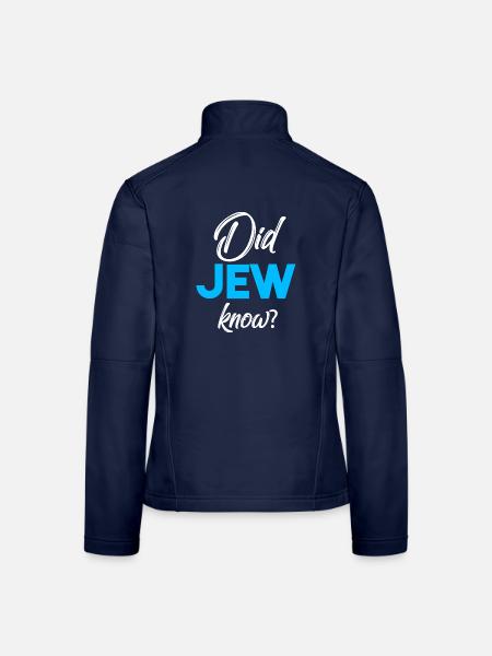 Jew Jude Jüdisch - Frauen Softshelljacke - Navy - Hinten