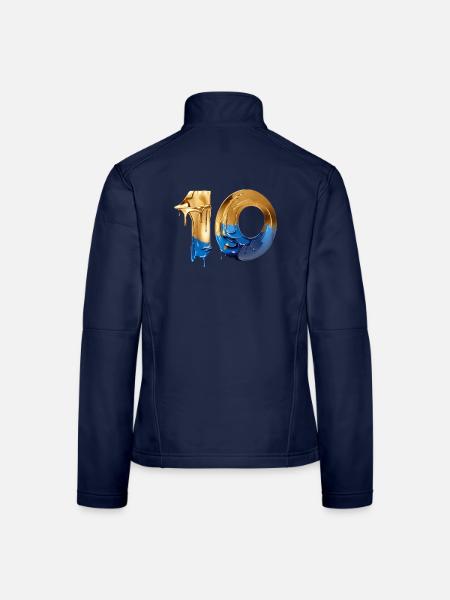NO. 10 NUMBER 10 COOL 10TH BIRTHDAY - Women's Softshell Jacket - navy - Back