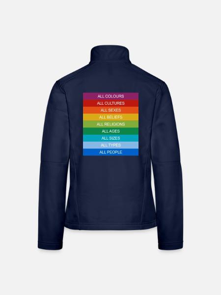 Tolerance Equality Inclusion Tolerance Pride Queer - Women's Softshell Jacket - navy - Back