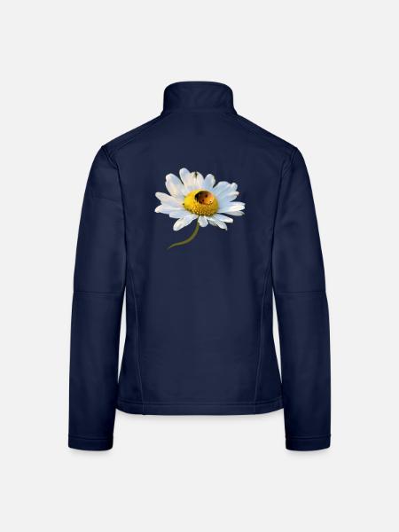 Margerite Marienkäfer - Frauen Softshelljacke - Navy - Hinten