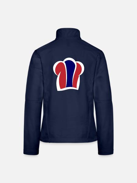 Thailändische Kochmütze Küche Thai Chefkoch - Frauen Softshelljacke - Navy - Hinten