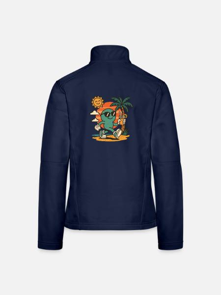 Gute Laune - Frauen Softshelljacke - Navy - Hinten