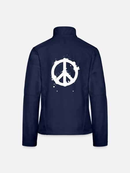 Peace Splash Guerrilla Print Style - Women's Softshell Jacket - navy