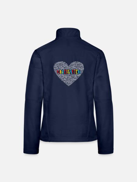 Kindergarten - Frauen Softshelljacke - Navy - Hinten