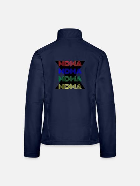 MDMA XTC Extasy - Frauen Softshelljacke - Navy - Hinten