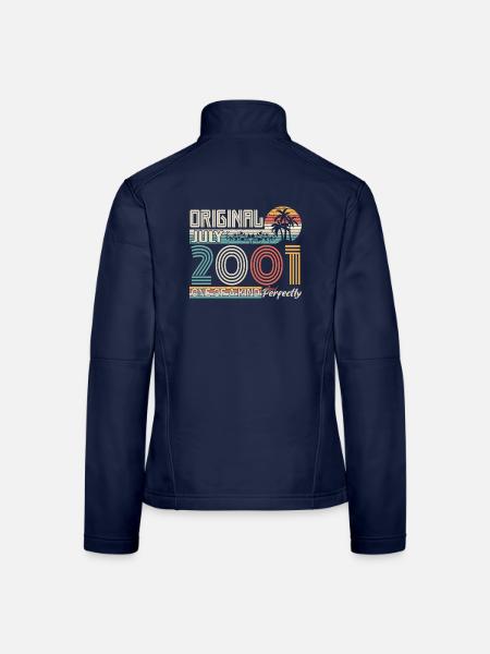 Juli 2001 Geburtstag Juli 2001 Geschenk - Frauen Softshelljacke - Navy - Hinten