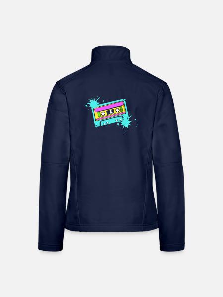 Kassette - Frauen Softshelljacke - Navy - Hinten