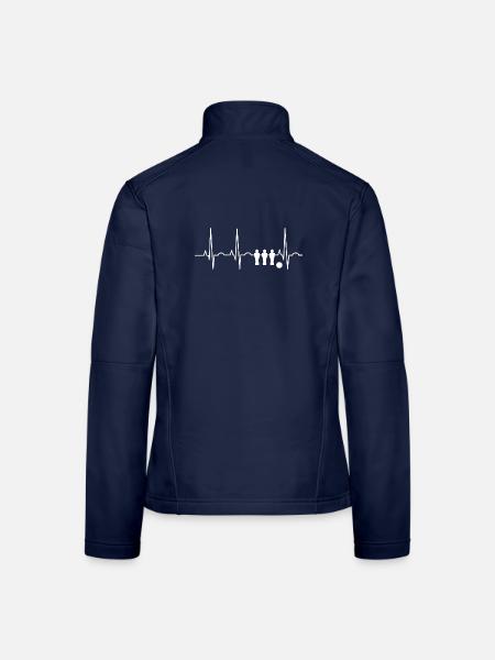 Flinker Tischfußball Verteidiger - Frauen Softshelljacke - Navy - Hinten