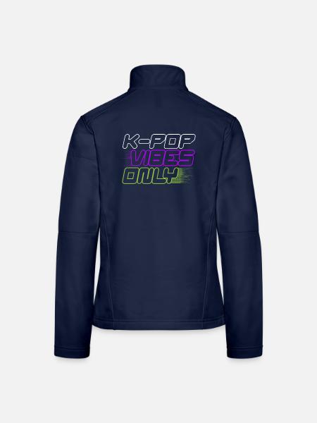 K-Pop Vibes Nur Koreanische Popmusik K-Pop Lover - Frauen Softshelljacke - Navy - Hinten