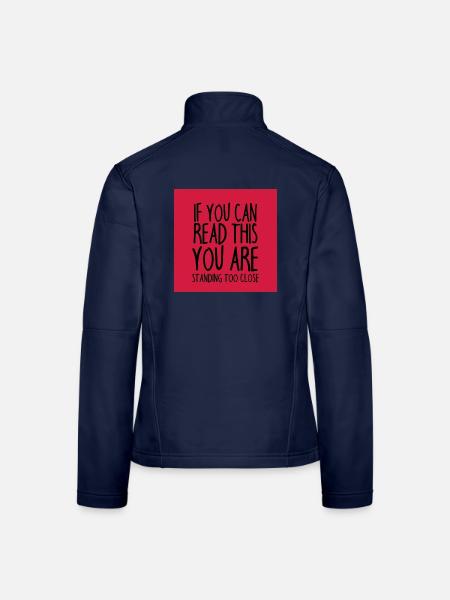 Mundschutz lustig Spruch - lustige Sprüche - Frauen Softshelljacke - Navy - Hinten