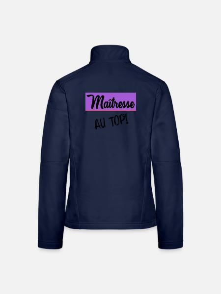 GELIEBTE. VIELEN DANK - Frauen Softshelljacke - Navy - Hinten