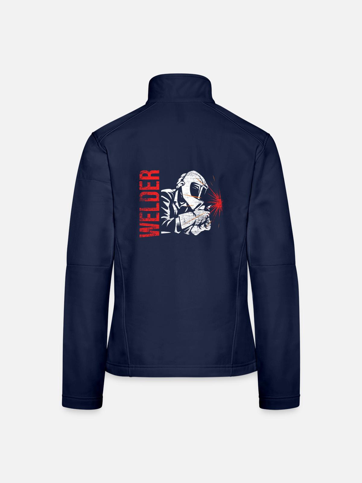 Beruf Schweißer Schweißen - Frauen Softshelljacke - Navy - Hinten