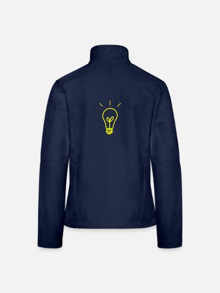 Glühbirne Erleuchtung Elektriker Elektrizität - Frauen Softshelljacke - Navy - Hinten