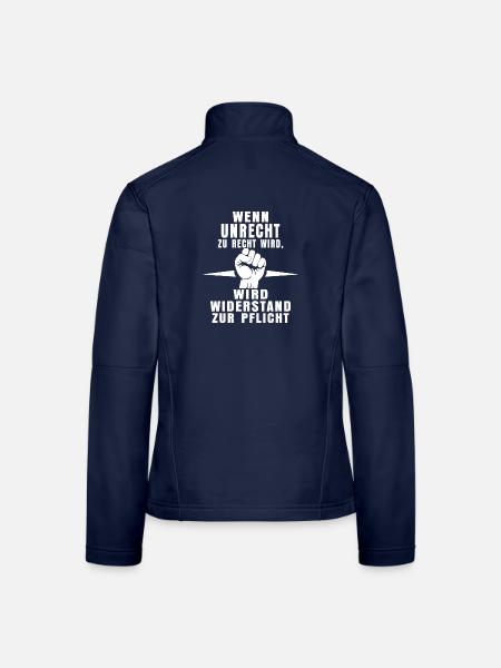 Duty to Rebellion - Women's Softshell Jacket - navy - Back