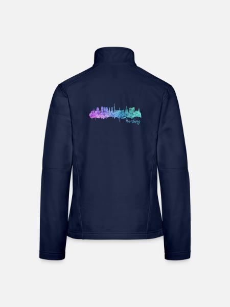 Hamburg Skyline - Frauen Softshelljacke - Navy