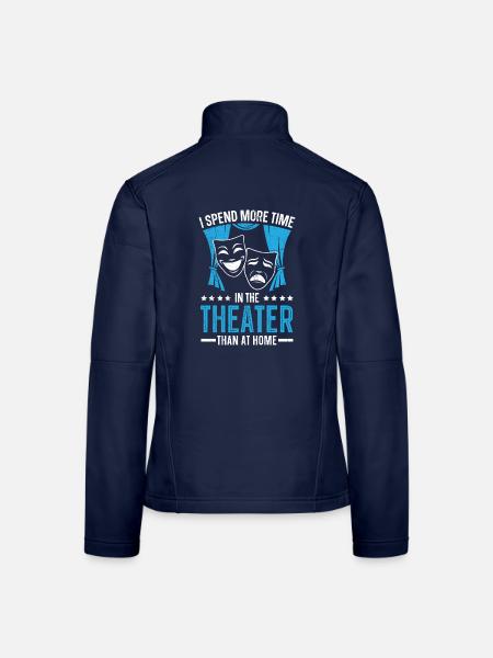 Theater Broadway Musical Bühne Darstellerin Schaus - Frauen Softshelljacke - Navy - Hinten