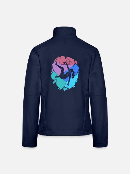 Bouldern Kletterer Kinder Frauen Mädchen Klettern - Frauen Softshelljacke - Navy