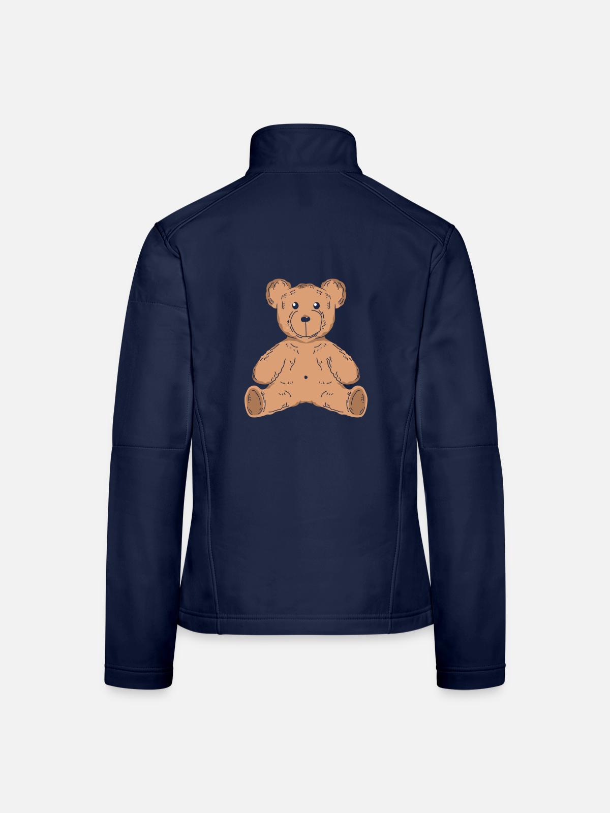 Teddybär Teddy - Frauen Softshelljacke - Navy - Hinten