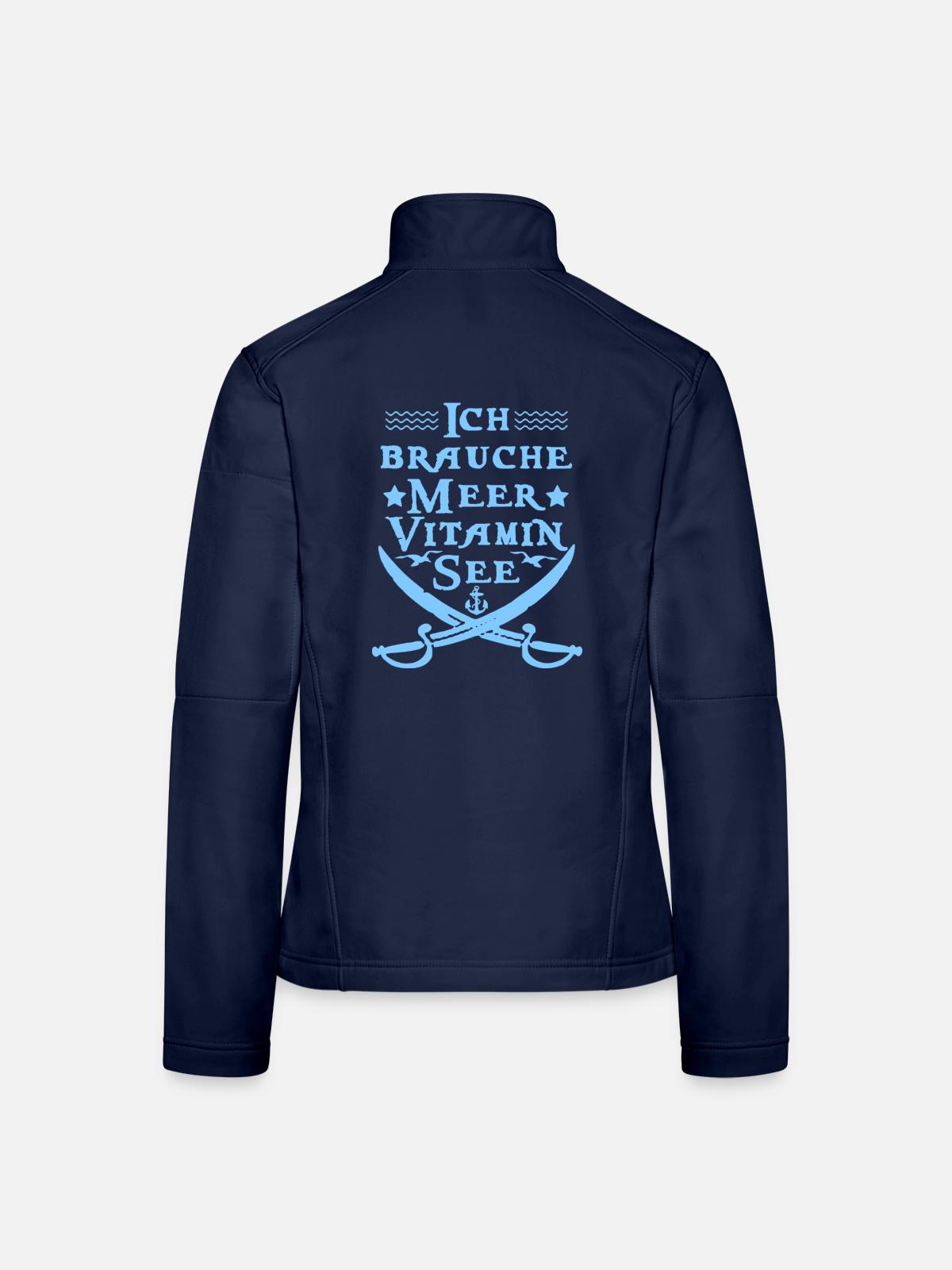 Vitamin Lake - Women's Softshell Jacket - navy - Back